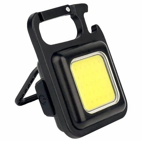 COB Rechargeable Keychain Light with Magnet and Bottle Opener