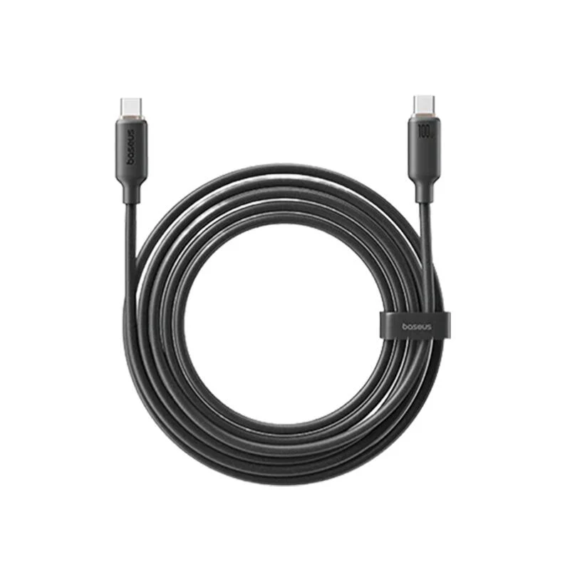 Baseus Foamed Silicone Fast Charging Data Cable USB-C to USB-C 100W 2m E0426704 Cosmic Black