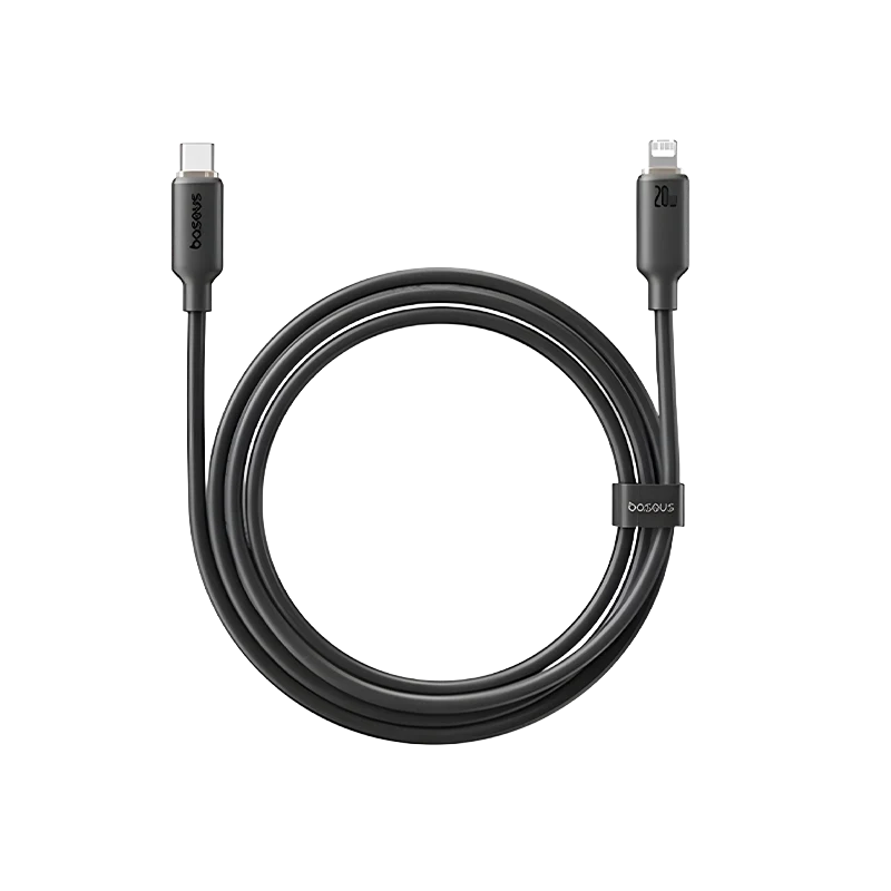 Baseus Foamed Silicone Fast Charging Data Cable USB-C to Lightning 20W 2m E0426A04 Cosmic Black
