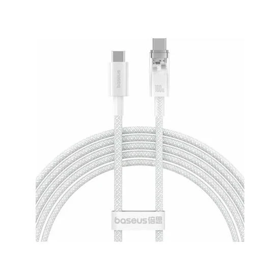 Baseus Explorer Series Fast Charging Cable with STC Type-C 100W 1m P10319703221-00 Stellar White