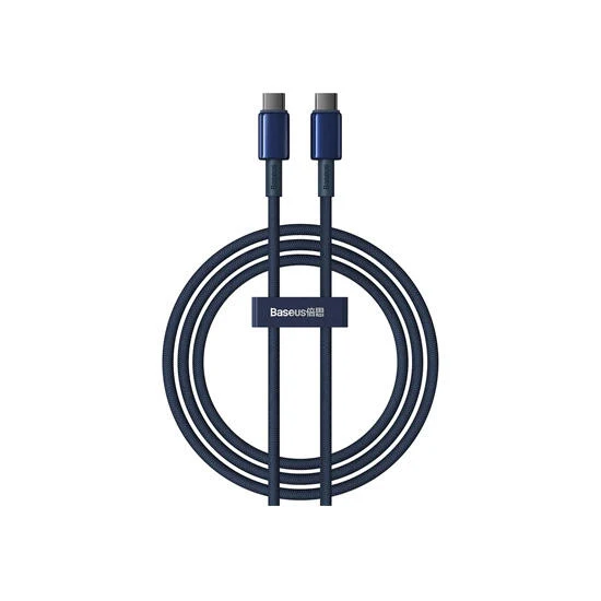 Baseus Tungsten Gold Fast Charging Data Cable Type-C to Type-C 100W 1m P10319800321-03 Blue