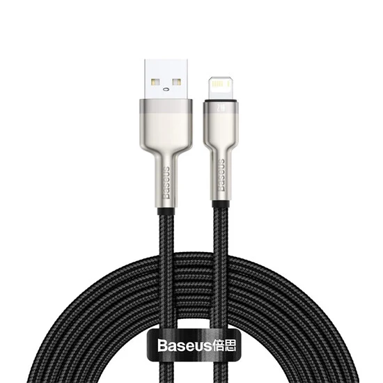 Baseus Cafule Series Metal Data Cable Lightning 2.4A 2m CALJK-B01 Black