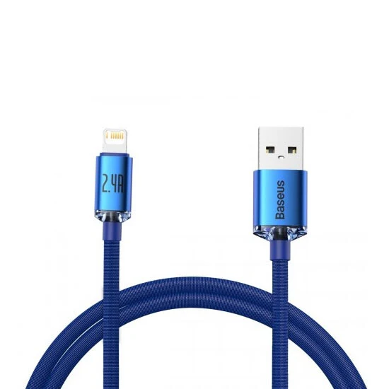 Baseus Crystal Shine Series Fast Charging Data Cable USB to Lightning 1.2m CAJY000003 Blue