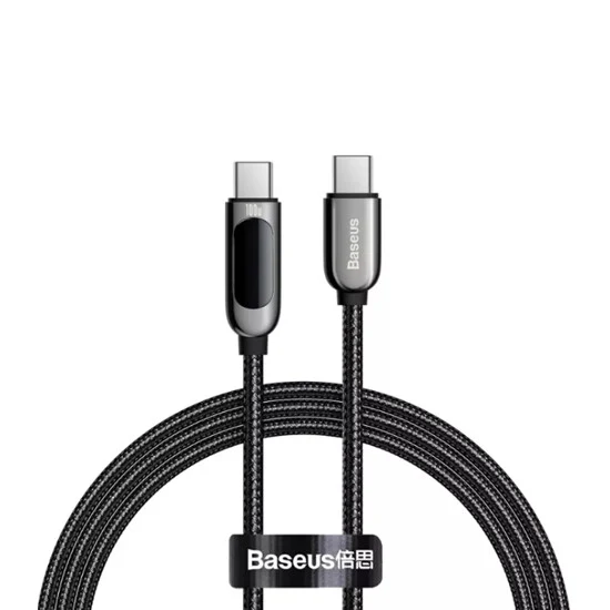 Baseus Display Fast Charging Data Cable Type-C to Type-C 100W 1m CATSK-B01 Black