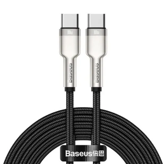 Baseus Cafule Series Metal Data Cable Type-C to Type-C 100W 1m CATJK-C01 Black