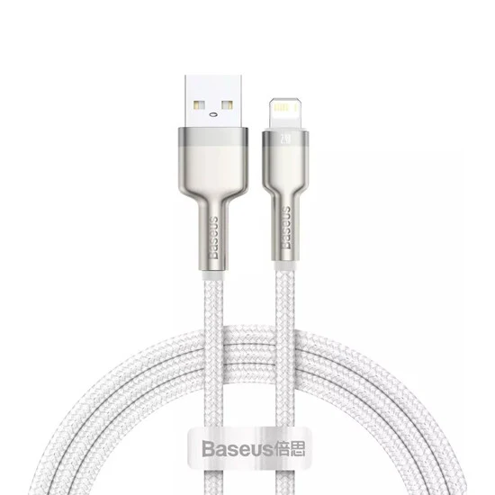 Baseus Cafule Series Metal Data Cable Lightning 2.4A 1m CALJK-A02 White