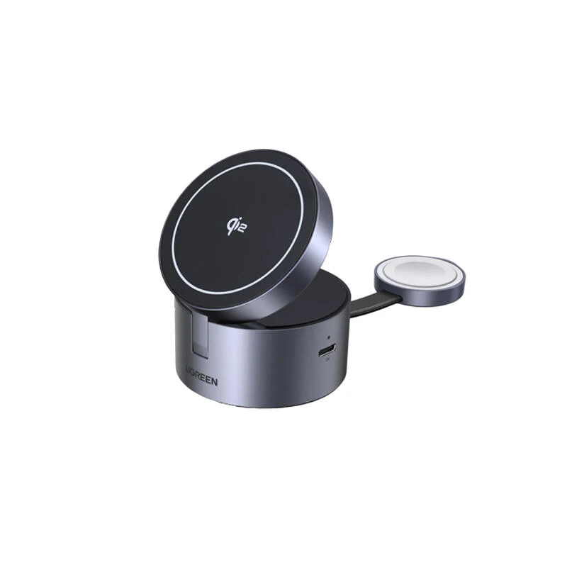 Ugreen Magflow Qi2.2 15W 3in1 Wireless Charger 65148 Grey