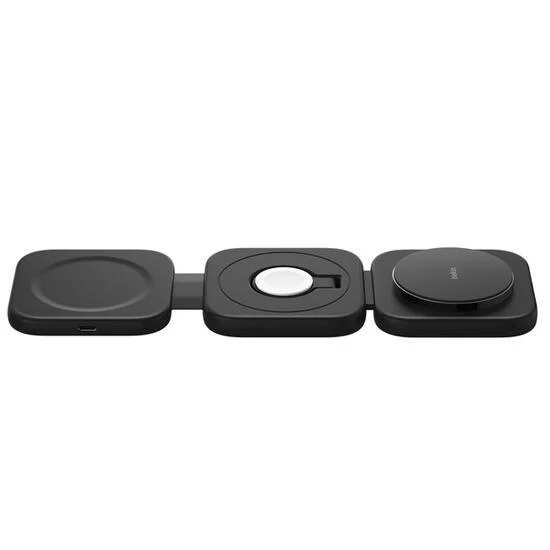 Belkin 3-in-1 Travel Wireless Charging Pad with Qi2 Magnetic 15W WIZ024hqBK Black