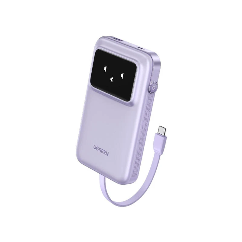 Ugreen Uno 10000mAh USB Type-C Power Bank With Built In Cable 35604B Purple