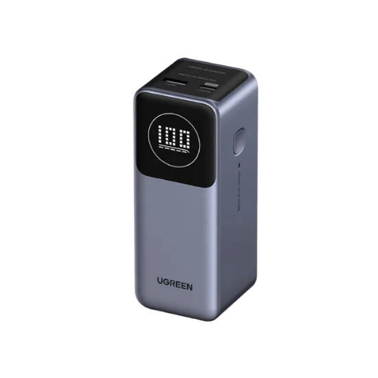 Ugreen Nexode 12000mAh Type-C USB-A Power Bank With Smart Digital Display 35526B Grey