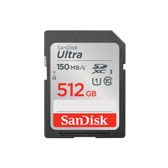 SanDisk 512GB Ultra SD/HC UHS-I Card 150MB/S Class 10 SDSDUNC-512G-GN6IN