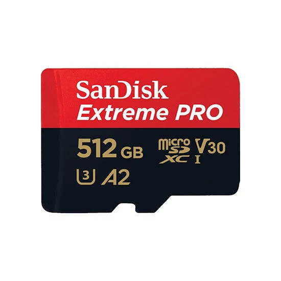 SanDisk 512GB Extreme PRO microSDXC UHS-I V30 A2 200MB/s SDSQXCD-512G-GN6MA