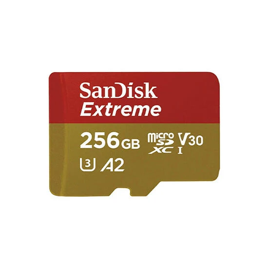 SanDisk 256GB Extreme MicroSDXC UHS-I Card Up to 190MB/s/C V30/4K/A2 SDSQXAV-256G-GN6MN