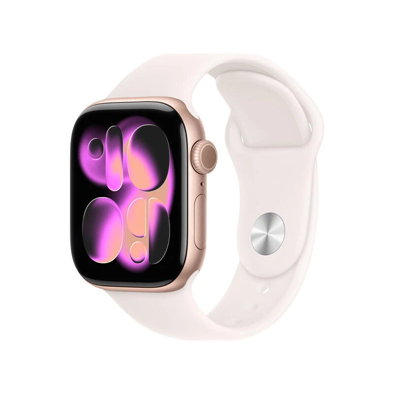 Apple Watch Series 11 GPS 42mm Rose Gold Aluminium Case With Light Blush SB MEU04 S/M