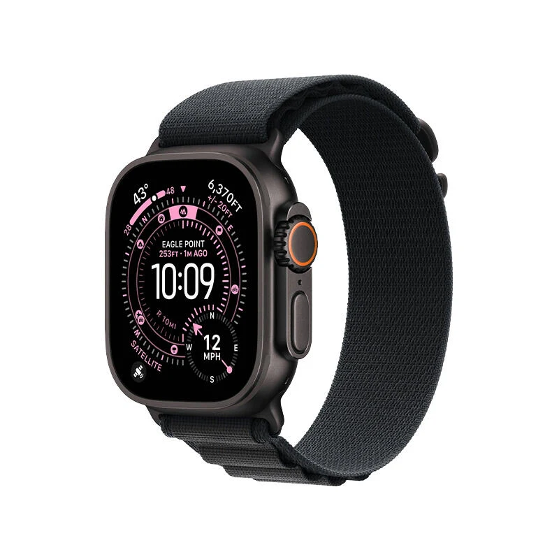 Apple Watch Ultra 3 49mm Black Titanium Case With Black Alpine Loop MF0V4 M