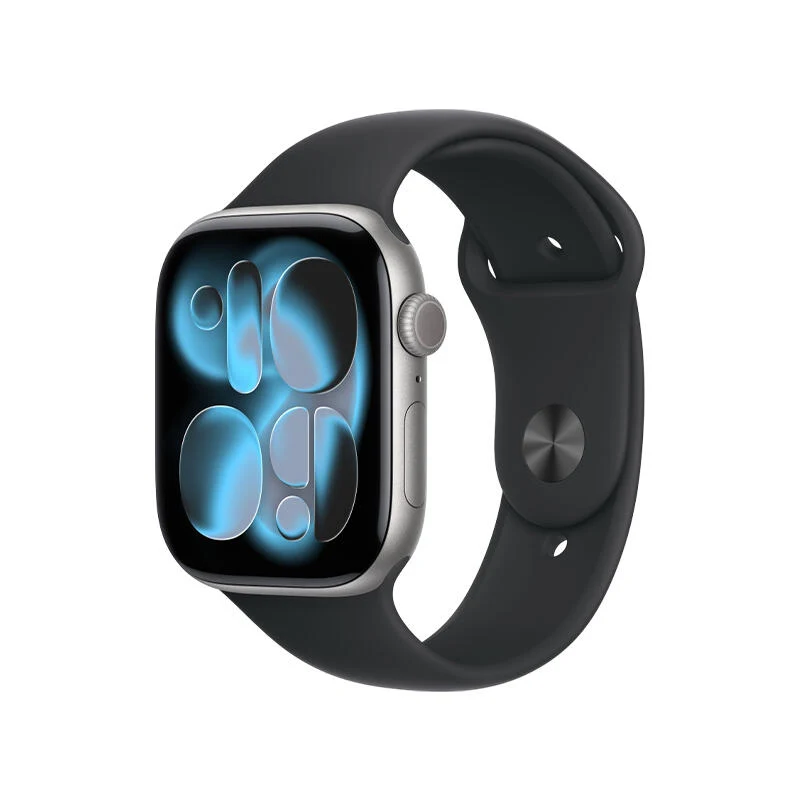 Apple Watch Series 11 GPS 46mm Space Grey Aluminium Case With Black Sport Band MEV44 M/L