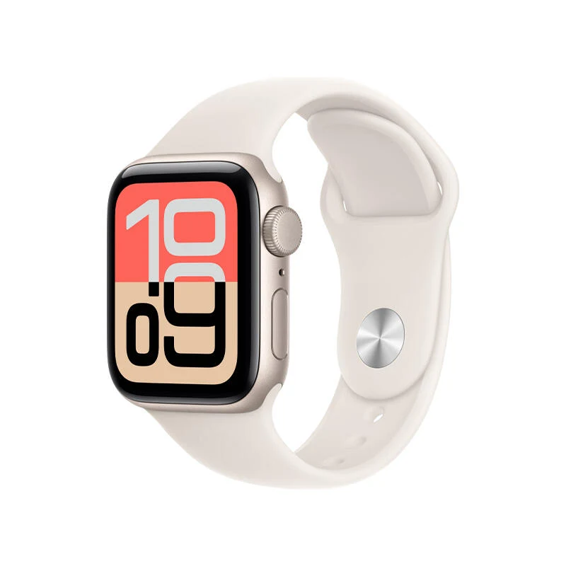 Apple Watch SE 3 GPS 40mm Starlight Aluminium Case With Starlight Sport Band MEH34 S/M