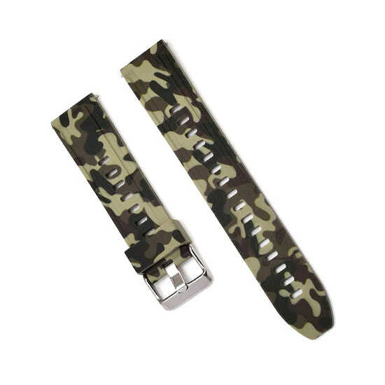 Strap For Samsung Galaxy Watch Series 4 Camo 20mm Green
