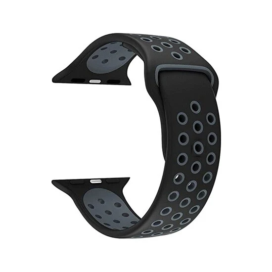 Sport Band With Hole For Apple Watches Series 7 41MM Black/Grey