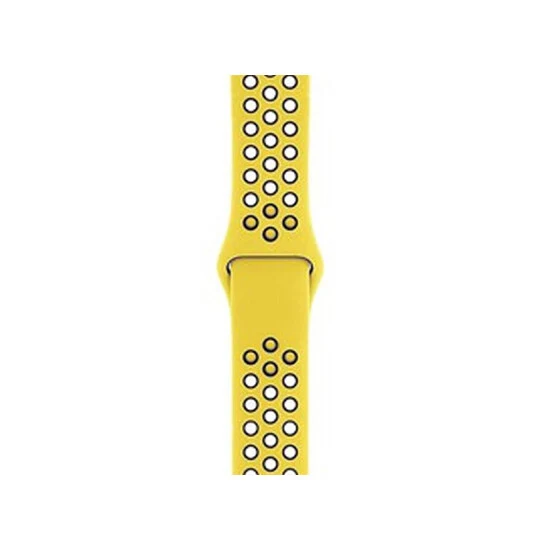 Sport Band With Hole For Apple Watches Series 42/44/45mm L Yellow/Black