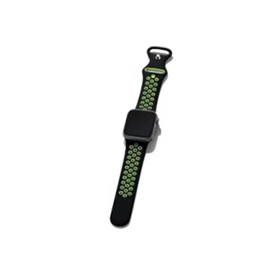 Sport Band With Hole For Apple Watches Series 38/40/41mm L Black/Yellow