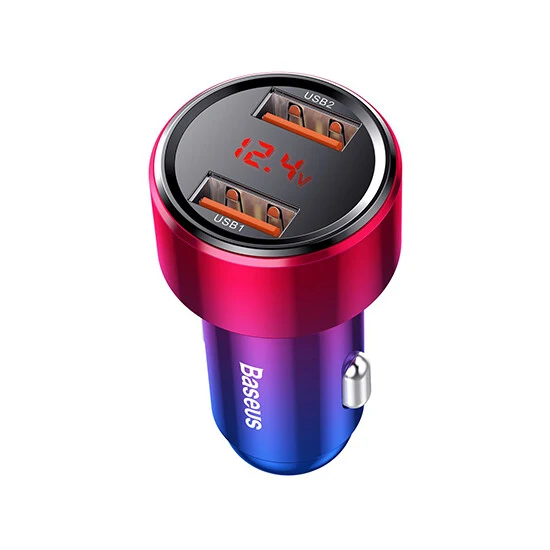 Baseus Magic Series Dual QC Digital Display For Intelligent Car Charging 45W CCMLC20A-09 Red