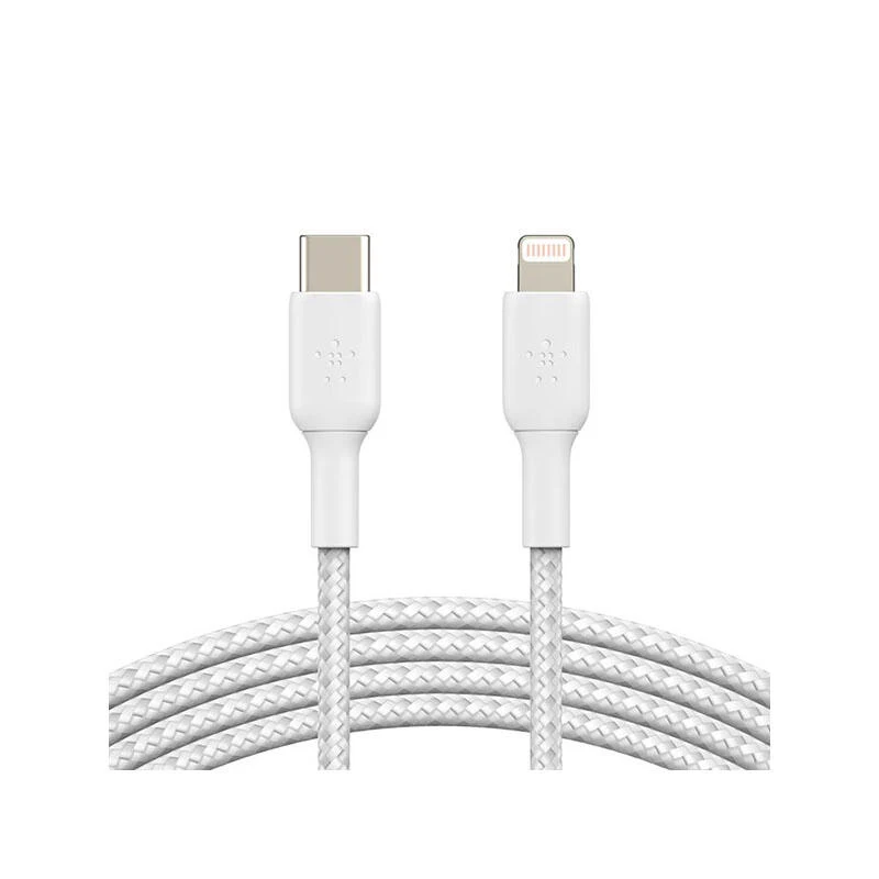 Belkin BoostCharge USB-C to Lightning Braided Cable 1M CAA004bt1MWH White