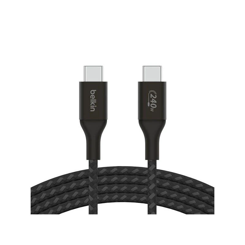 Belkin 240W Braided C-C CABLE 1M CAB015bt1MBK Black