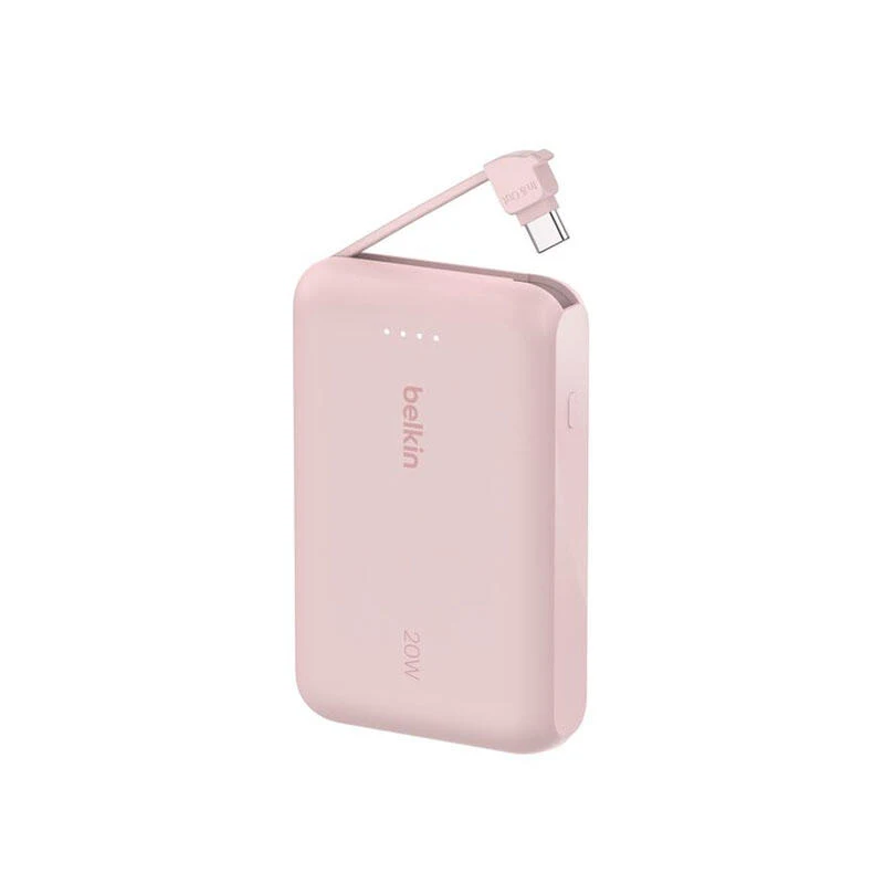 Belkin Power Bank 10000mAh With Integrated Cable BPB021HQPK Pink