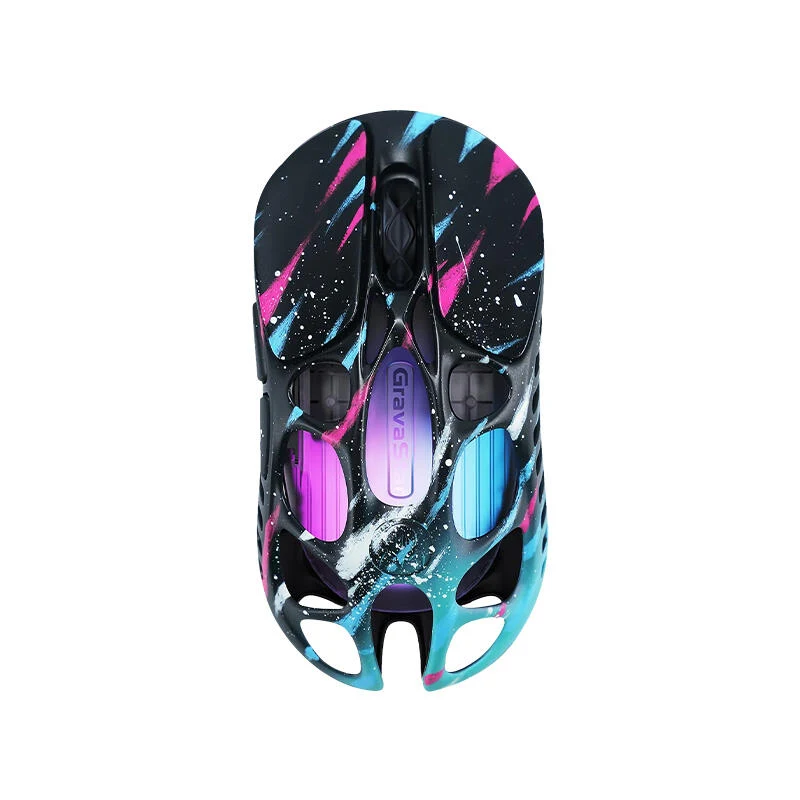 GravaStar Gaming Mouse Special Edition Mercury X Pro Wireless 8K Dongle Neon Graffiti