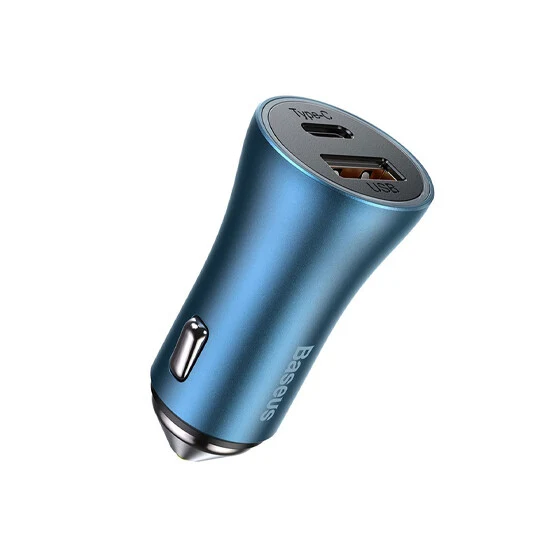Baseus Golden Contactor Max Dual Fast Charger Car Charger U+C 60W CGJM000103 blue