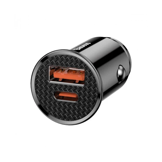 Baseus Circular Plastic PPS Car Charger CCALL-YS01 Black