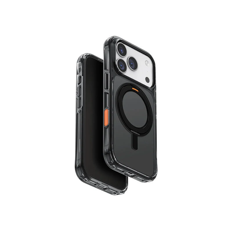 Uniq Hybrid Swivix 360 Rotation Kickstand Apple iPhone 17 Pro Carbon Black