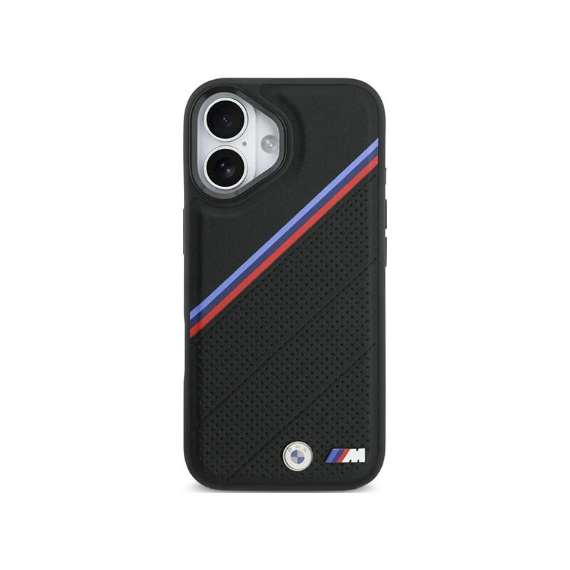 BMW HC M Magsafe PU Tricolor Metal Logo Iphone 17 BMHMP17S25PCSPEK Black