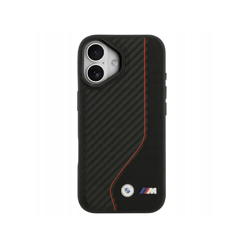 BMW HC M Magsafe PU Carbon Line & Logo Iphone 17 BMHMP17S25PCCSCKR Red