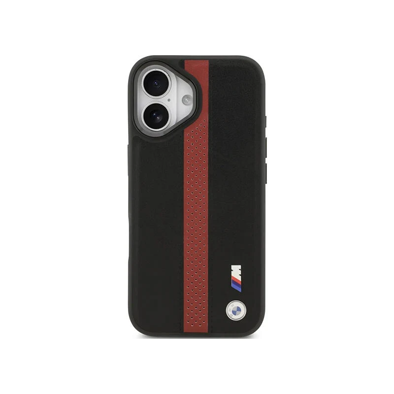 BMW HC M Magsafe PU Perforated Stripe Logo Iphone 17 BMHMP17S25PCPSKR Red