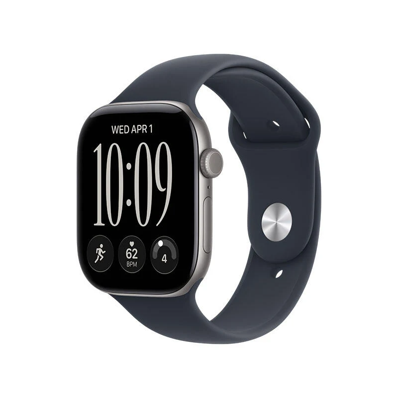 Apple Watch Series 12 GPS 46mm Space Grey Aluminium Case with Navy Blue Sport Band MJEH4 S/M