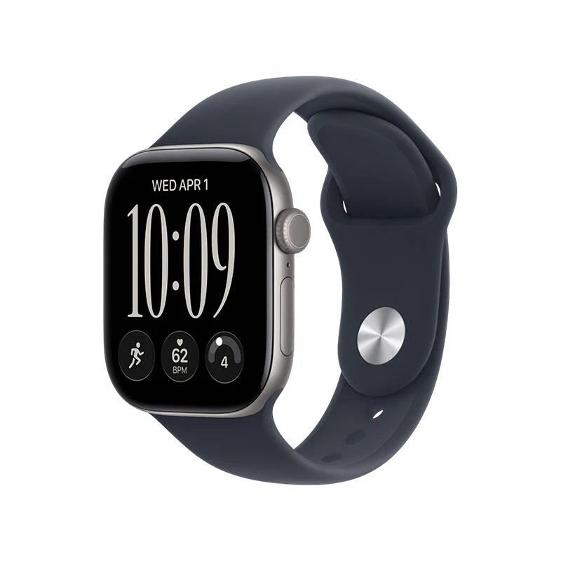 Apple Watch Series 12 GPS 42mm Space Grey Aluminium Case with Navy Blue Sport Band MJE94 M/L