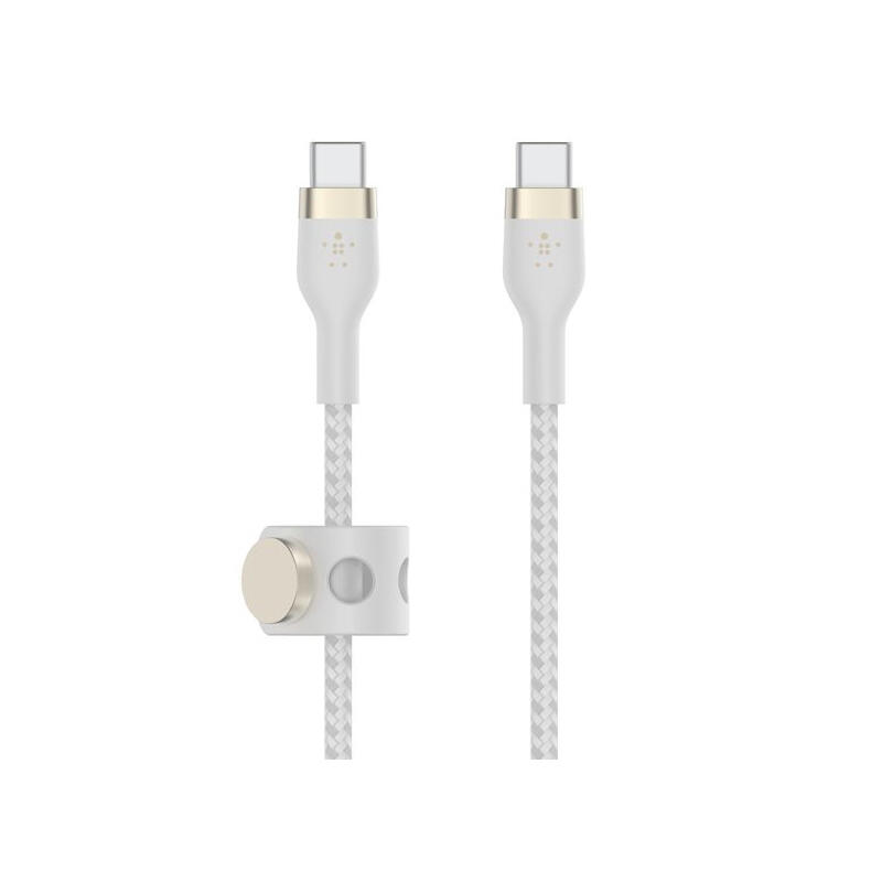 Belkin BoostCharge PRO Flex USB-C to USB-C Braided Silicone Cable 1M CAB011bt1MWH White