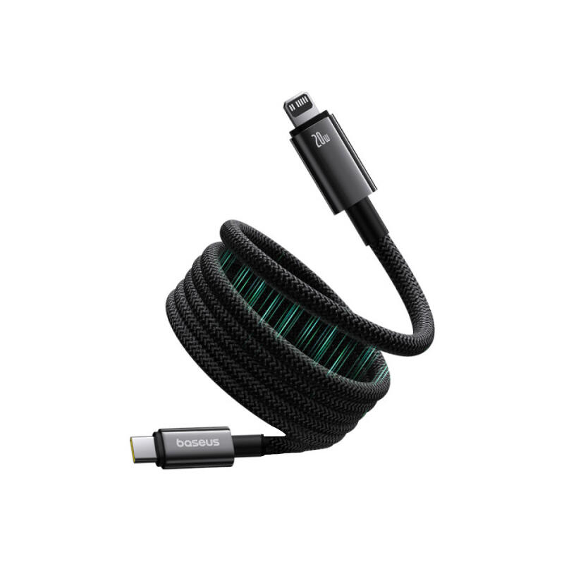Baseus Tungsten Gold Magnetic Charging Cable USB-C to iP 20W 1m P10319805111-01 Cluster Black