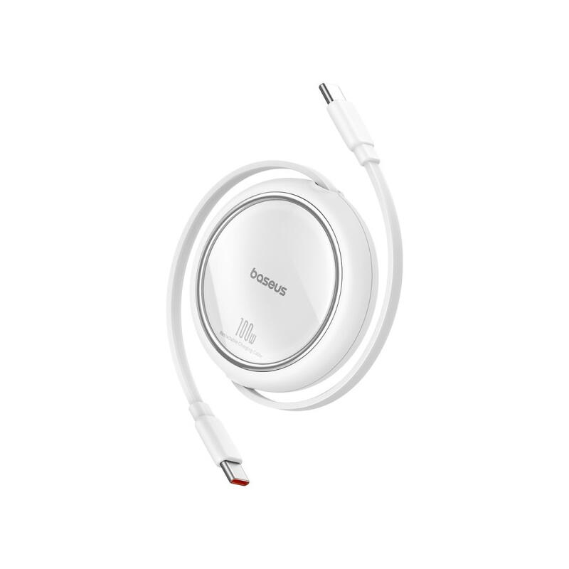 Baseus Free2Draw Mini Retractable Charging Cable Type-C to Type-C 100W 1m P10364500211-00 Moon White
