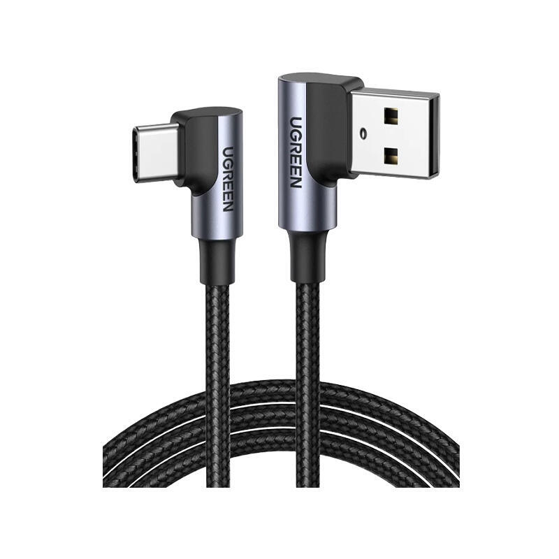 Ugreen 18W USB-A to Type-C 90 Degree Cable 2m 20857 Space Grey