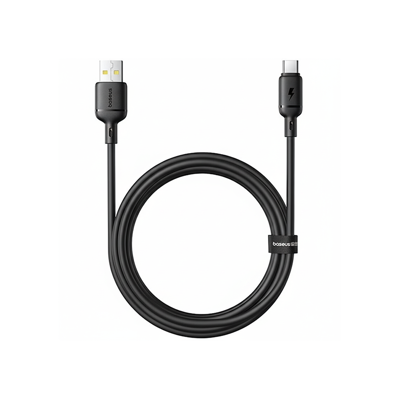 Baseus Silky Fast Charging Data Cable USB-A to USB-C 3A 1m P10377703113-02 Black