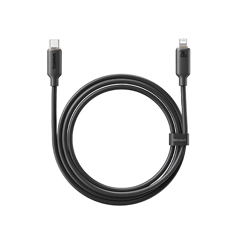 Baseus Foamed Silicone Fast Charging Data Cable USB-C to Lightning 20W 2m E0426A04 Cosmic Black