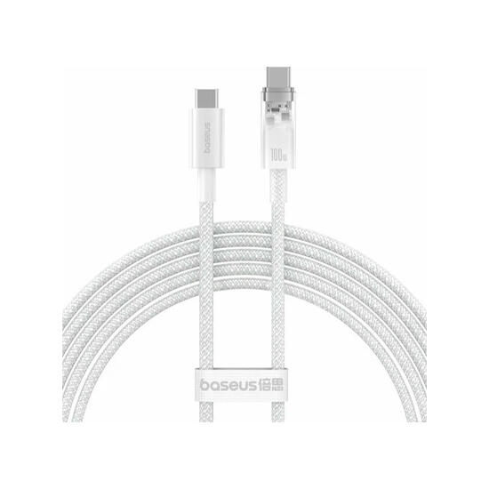 Baseus Explorer Series Fast Charging Cable with STC Type-C 100W 1m P10319703221-00 Stellar White