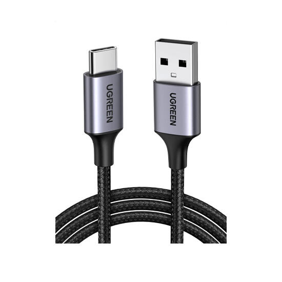Ugreen USB 2.0 A to USB-C Cable Nickel Plating Aluminum Braid 2m 60128 Black
