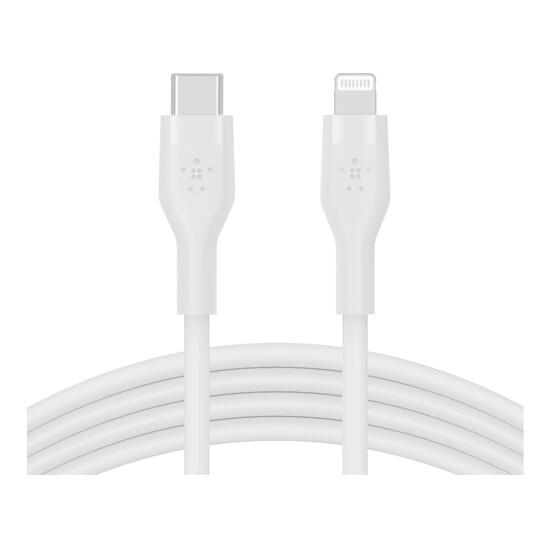 Belkin USB-C to Lightning silicone 1M CAA009BT1MWH White