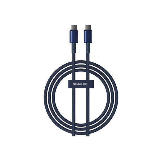 Baseus Tungsten Gold Fast Charging Data Cable Type-C to Type-C 100W 1m P10319800321-03 Blue