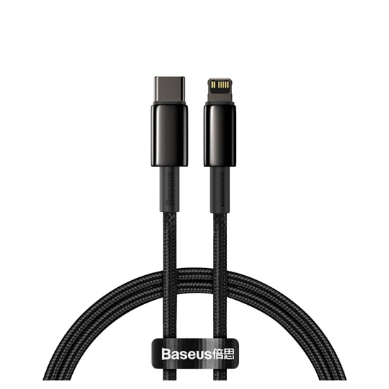 Baseus Tungsten Gold Fast Charging Data Cable Type-C to Lightning 20W 1m CATLWJ-01 Black