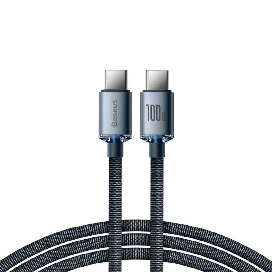 Baseus Crystal Shine Series Fast Charging Data Cable Type-C to Type-C 100W 1.2m CAJY000601